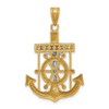 Black Bow Jewelry 14k Two Tone Gold Diamond-cut Mariner's Crucifix Cross Pendant - 3 of 4