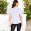 Anna-Kaci Women's Short Sleeve Crew Neck All-Over Sequin Embellished Top Stylish Sparkling Blouse - 4 of 4
