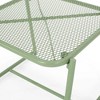 Lyngins Modern Mesh Outdoor End Table, Rectangle Powder-Coated Metal Patio End Table for Outside Use, Patio Side Table - 4 of 4