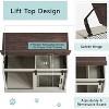 Dog Crate Furniture with Sliding Barn Door, 37''Dog Cage Furniture, Wooden Dog Kennel End Table with Detachable Divider, Indoor Puppy Kennel - 2 of 4