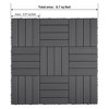 9 PCS heavy-duty & recyclable Wood-Plastic Interlocking Deck Tiles 11.8" x 11.8"- Waterproof Outdoor and Indoor Flooring for Patio - 3 of 4