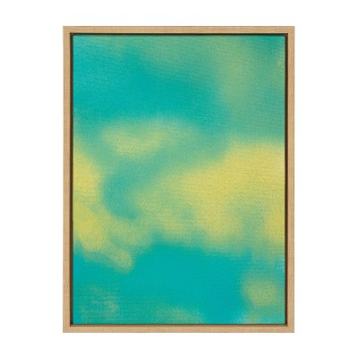 18" x 24" Sylvie Abstract Yellow Brick Road by Mentoring Positives Framed Canvas - Kate & Laurel All Things Decor: Modern Home Art