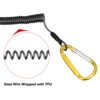 Unique Bargains Retractable Coiled Safety Cords Carabiners Fishing Tool Lanyards 6 Pcs - 3 of 4