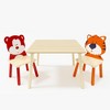 Lycvki 3 Pieces Wooden Kids Table and 2 Chairs Set - 2 of 4