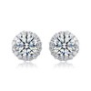 Elegant Round Stud Earrings Featuring Vibrant Colored Cubic Zirconia for a Stylish and Refined Look - 3 of 3