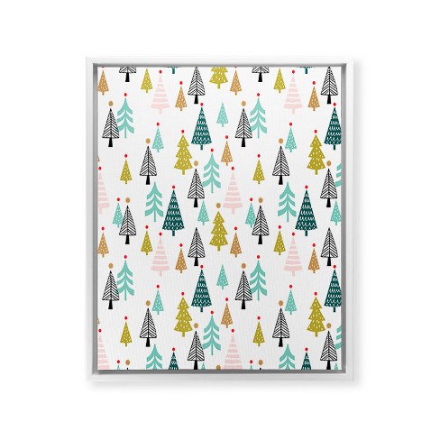 Wendy Kendall tiny trees Framed Art Canvas - Society6 - image 1 of 4