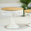 VIP Metal 10.04 in. White Round Trays Set of 2 - 4 of 4
