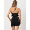 Allegra K Women's Tie Neck Sleeveless Sheer Club Party Glitter Crop Top - 3 of 4