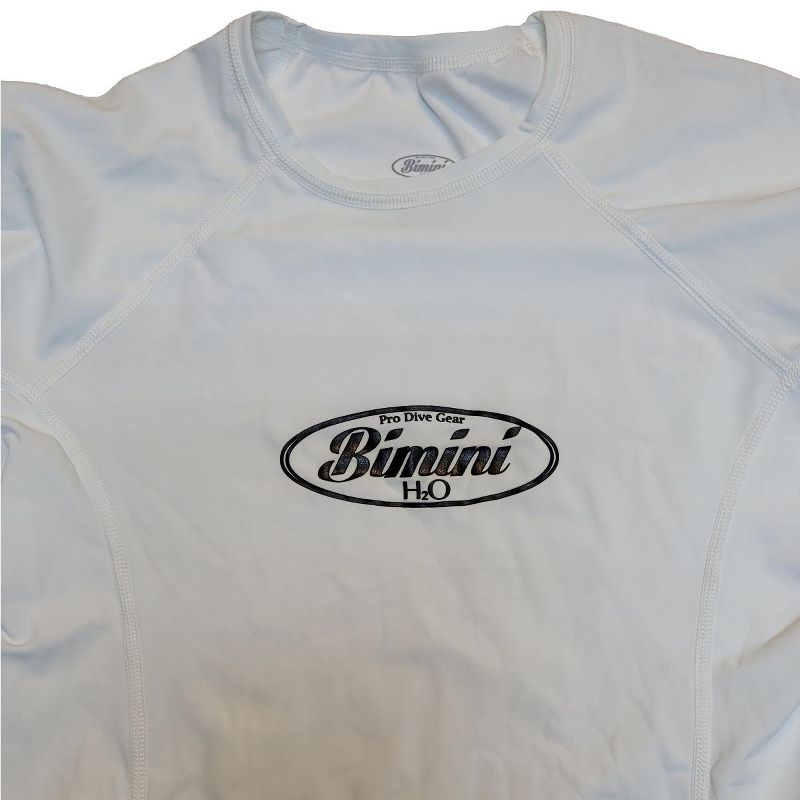 Bimini Dri-Fit Rash Guard Long Sleeve Unisex White Shirt, Medium, 2 of 3