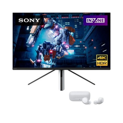 Sony 27 INZONE M9 4K HDR 144Hz Gaming Monitor with Sony INZONE Buds Truly Wireless Noise Canceling Gaming Earbuds (White) bundle