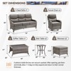 Gymojoy Outdoor Patio Sofa Ottoman Table with Swivel Chairs - 2 of 4