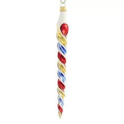 Sbk Gifts Holiday 8.0" Red Blue & Gold Twisted Icicle Ornament Twist Patriotic Usa  -  Tree Ornaments