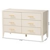 Baxton Studio Primrose Fluted Wood 6 Drawer Dresser Ivory - 4 of 4