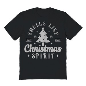 Rerun Island Men's Smells Like Christmas Spirit Short Sleeve Graphic Cotton T-Shirt - 1 of 1