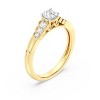 GILDED 1/2 CTTW Lab Grown Diamond Engagement Ring in 14KT Gold Plating Over Sterling Silver, Size 7 - 2 of 4