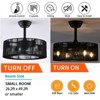 YIYIBYUS 18In Indoor Black Industrial Closed 3-Blade Ceiling Fan with Remote Control - 3 of 4