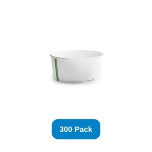 Vegware 48 oz PLA-lined Paper Food Bowl 185-Series Bon Appetit Bowls - Case of 300 - 1 of 3