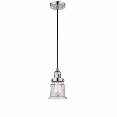 Canton - 1 Light Cord Hung Mini Pendant In Industrial Style-10 Inches Tall and 5.25 Inches Wide