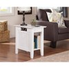 AFI Furnishings Nantucket Chair Side Table Set of 2 with Charger WH - 2 of 4