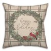 Creative Products Happy Holidays Plaid 18 x 18 Spun Poly Pillow - 2 of 3