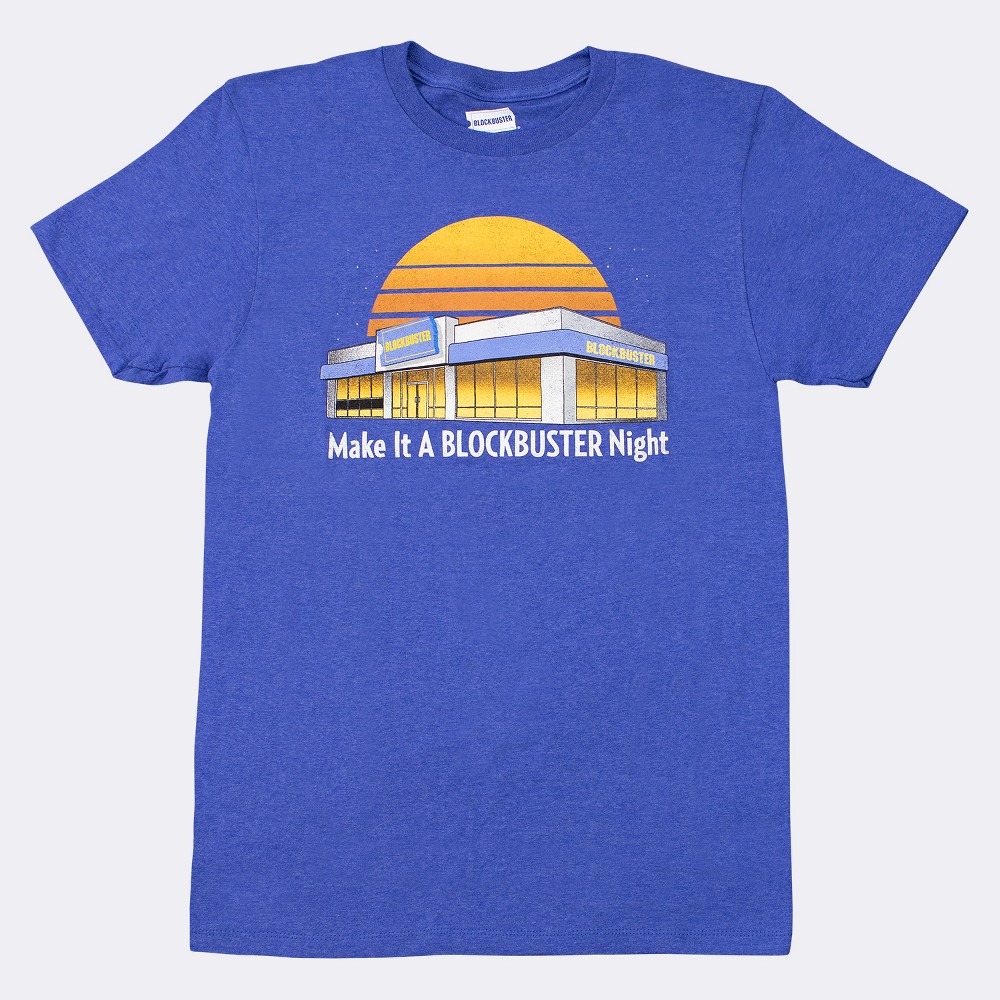 Men's Blockbuster Short Sleeve Graphic T-Shirt - Blue XL was $12.99 now $8.0 (38.0% off)