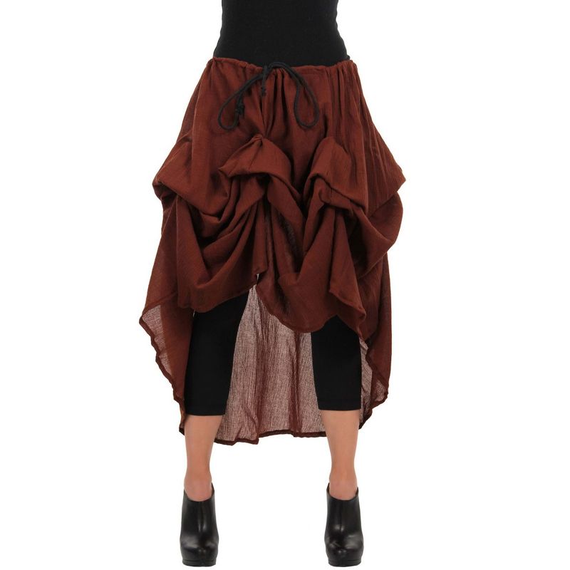 HalloweenCostumes.com One Size Fits Most Women  Pirate Parachute Skirt Brown, Brown, 2 of 4
