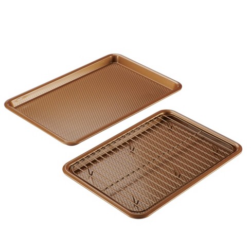 Ayesha Curry 3pc Nonstick Cookie Sheet Set - Copper : Target