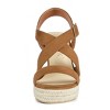 Allegra K Women's Espadrille Ankle Strap Crisscross Strap Wedges Sandals - 3 of 4