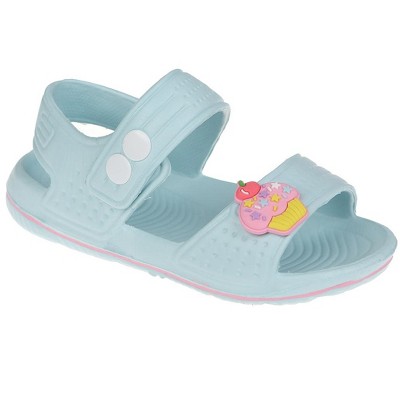 FOAMWALK Toddler Girl's EVA Sandals with Charm Detail- Comfy Sandals for Toddler