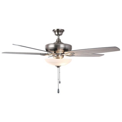 Parrot Uncle 52" Modern Pull Chain Ceiling Fan with Light