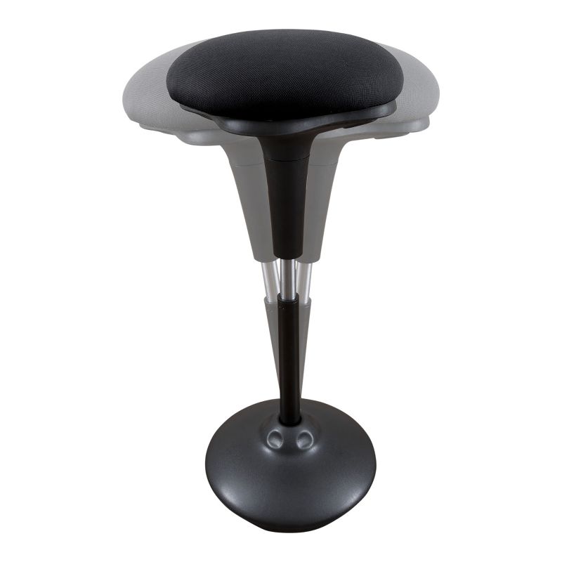 Stand Up Desk Store Swivel Stool Active Sitting Chair with Adjustable Height for Standing Desks (Black, 13" Diameter), 3 of 5