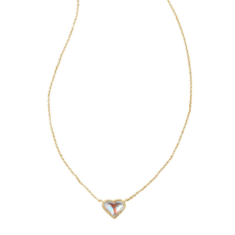 Photos - Pendant / Choker Necklace KENDRA SCOTT Anna 14K Gold Over Brass Pendant Necklace - Dichroic Glass 