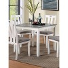 NicBex 5-Piece Vintage Style Dining Table Set & Armless Chairs for Kitchen,Dining Room,Modern Dinette Set with Solid Wood Frame - 4 of 4