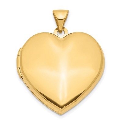 Black Bow Jewelry 14k Yellow Gold 21mm Family Polished Heart Locket