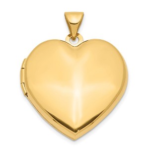 Black Bow Jewelry 14k Yellow Gold 21mm Family Polished Heart Locket - 1 of 4