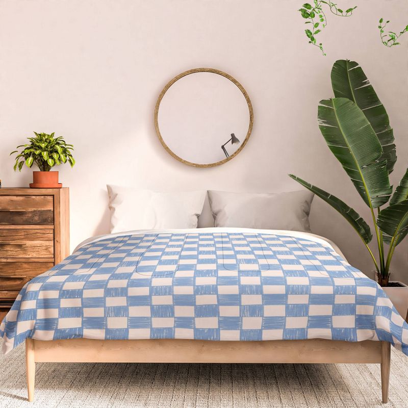 Deny Designs Schatzi Brown Alice Check Comforter Bedding Set Blue, 4 of 6