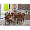 HomeStock 5-Pc Mahogany Finish Solid Wood Top - Square Dining Room Set - Seats 4 - 2 of 4