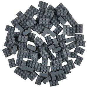 Strictly Briks Classic Bricks Starter Kit, Gray, 96 Pieces, 2x3 Studs, Compatible with All Major Brick Brands - 1 of 4