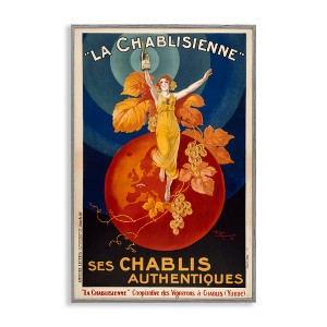 Stupell Industries Vintage Champagne Advertisement Black Framed Giclee Art - 1 of 4