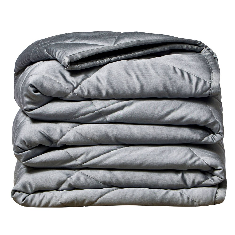 Photos - Duvet Machine Washable Rayon from Bamboo 15lbs Weighted Blanket Gray - Rejuve