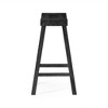 HomeRoots 27" Black Solid Wood Backless Counter Height Bar Chair - 4 of 4