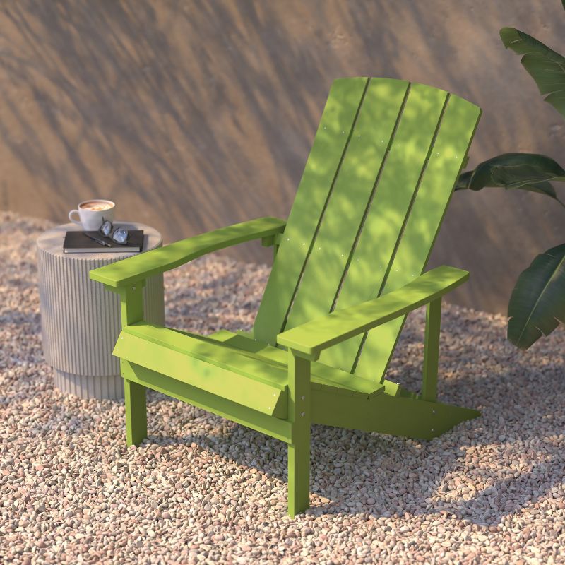 Flash Furniture Set of 2 Charlestown All-Weather Poly Resin Wood Adirondack Chairs, 5 of 13