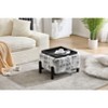 PAGED Modern Reversible Lid Small Coffee Table Ottoman with Hidden Storage,Square Upholstered Storage Center Table for Living Room,Bedroom - 2 of 4