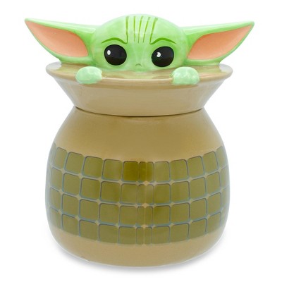Silver Buffalo Star Wars: The Mandalorian Grogu Ceramic Cookie Jar Container | 6 Inches Tall