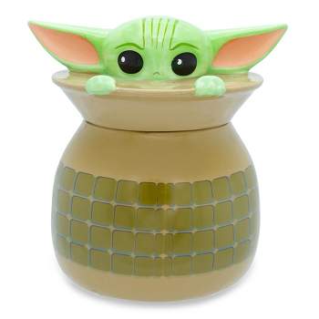 Silver Buffalo Star Wars: The Mandalorian Grogu Ceramic Cookie Jar Container | 6 Inches Tall