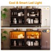 Sideboard Buffet Storage Cabinet, Wood Accent Kitchen Coffee Bar Cabinet with 4 Doors and Adjustable Shelves - 4 of 4
