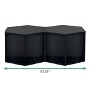 Wooakway 47.24'' Hexagonal Coffee Table Side Table with Large Storage Nightstand for Living Room Set of 2 - 3 of 4