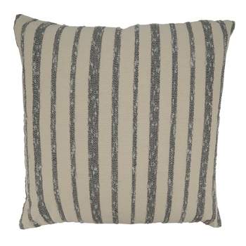 Saro Lifestyle Thin Striped Throw Pillow With Down Filling