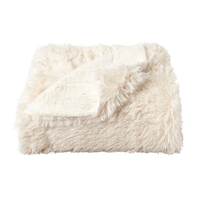 60x70 Faux Fur Throw Blanket White - Yorkshire Home : Target