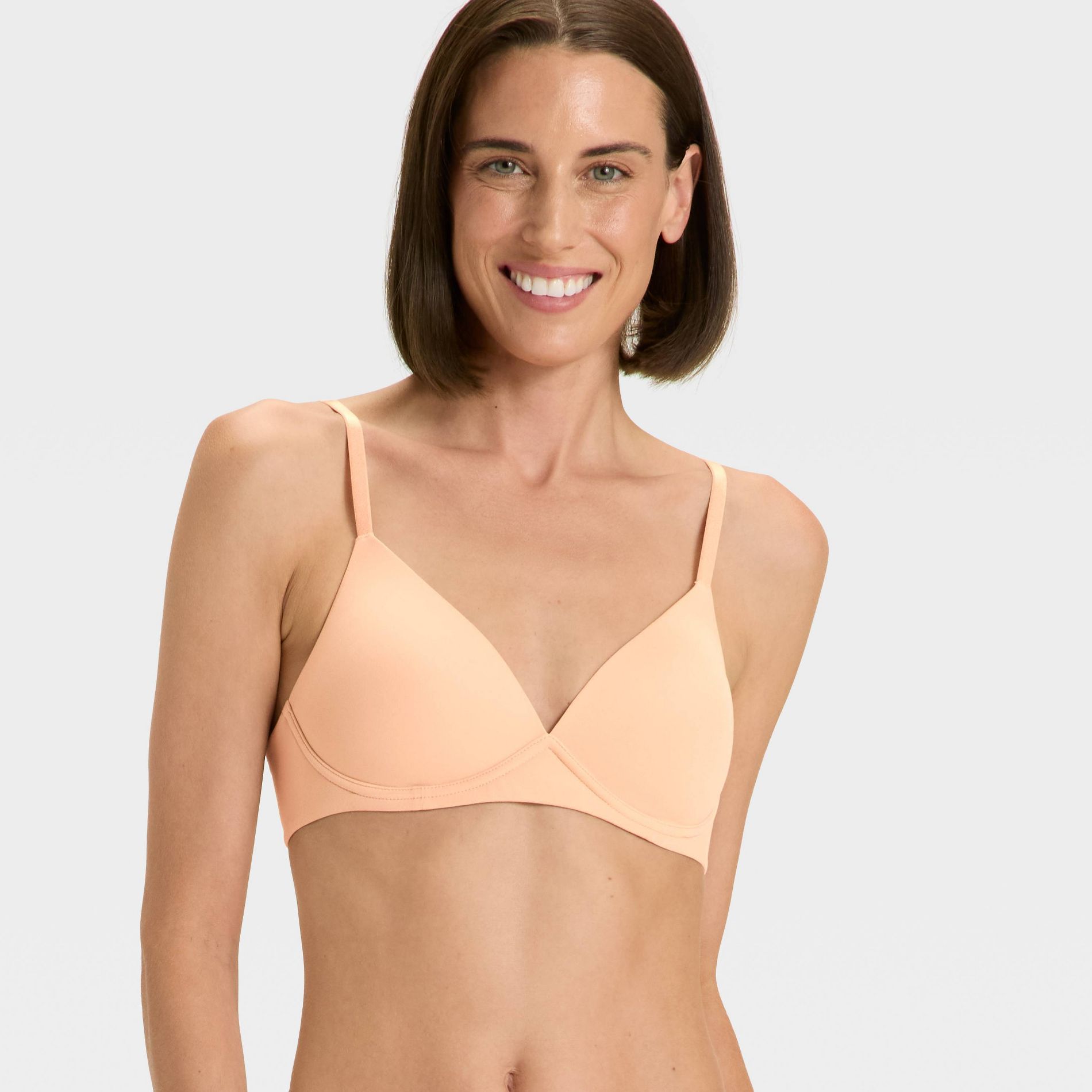 Women's Luxe Stretch Wirefree Plunge Bra - Auden™ Pearl Tan 36A